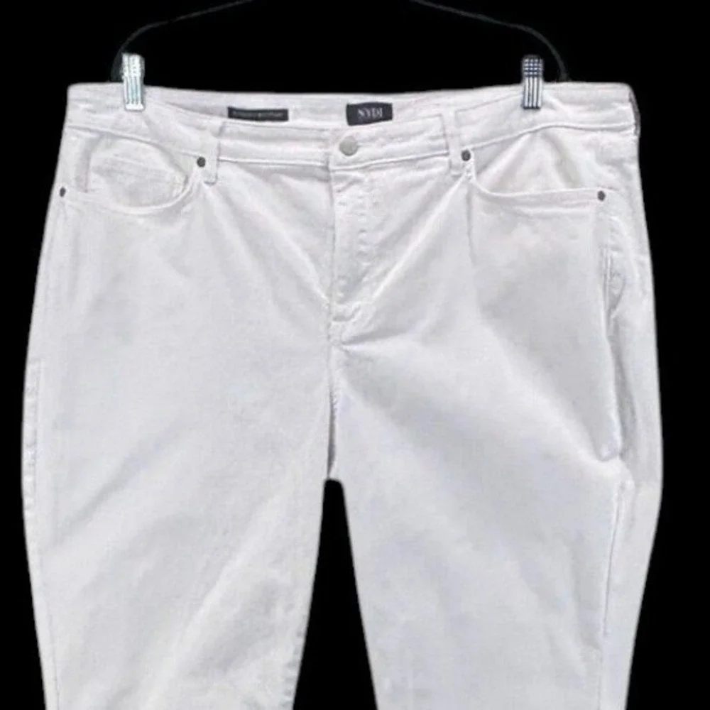 NYDJ Womens White Denim Size 20W Barbara Bootcut Capsule Coastal Vacation